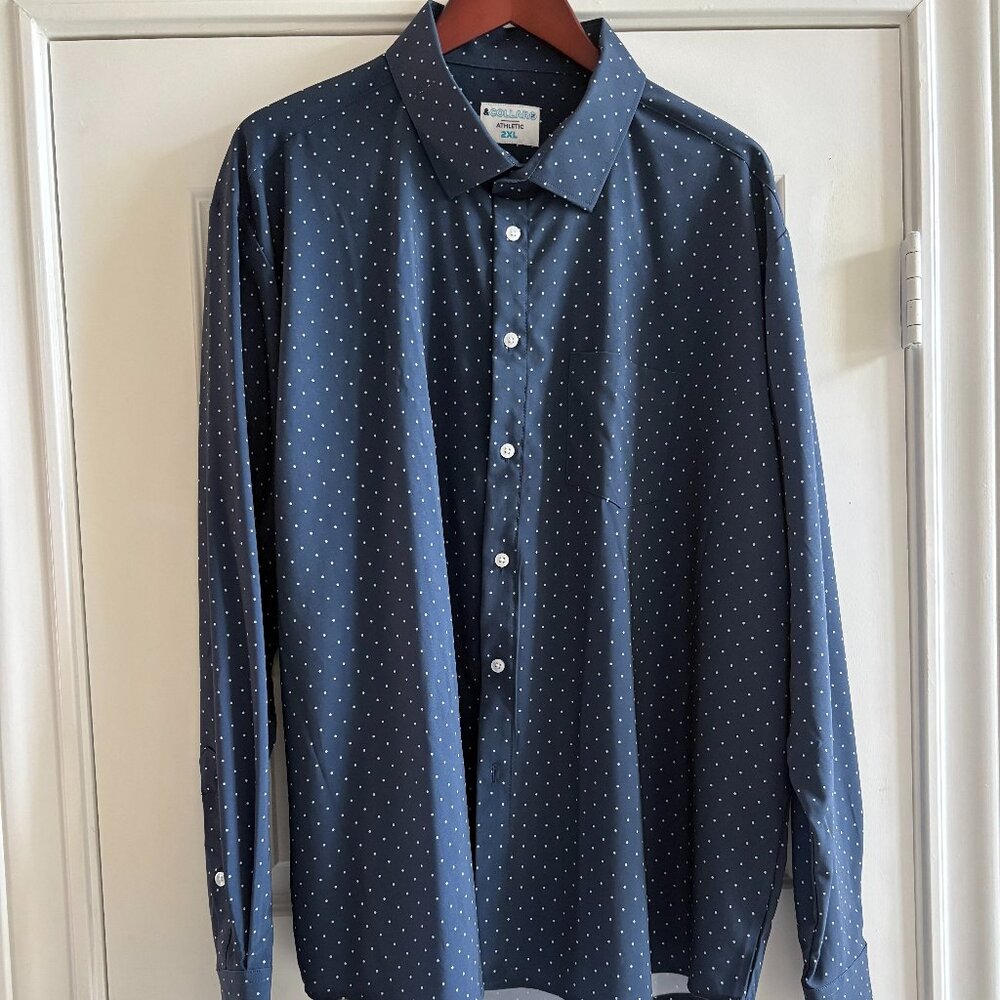 &Collar Performance Athletic Fit Dress Shirt